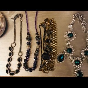 Jewelry bundle!! Three necklaces and one bracelet.